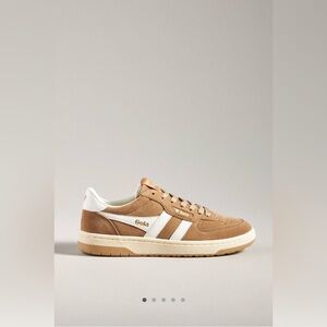 NWT Anthropologie Gola Women’s Hawk Suede Tan and White Sneakers 9.5/40.5